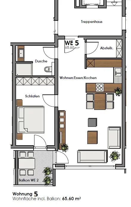 Exklusive 2-Zimmer-Wohnung in Perl zu vermieten